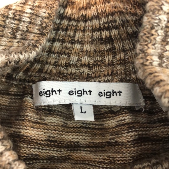 Eight Eight Eight Mock Turtleneck Pullover Sweater Large - Picture 5 of 9